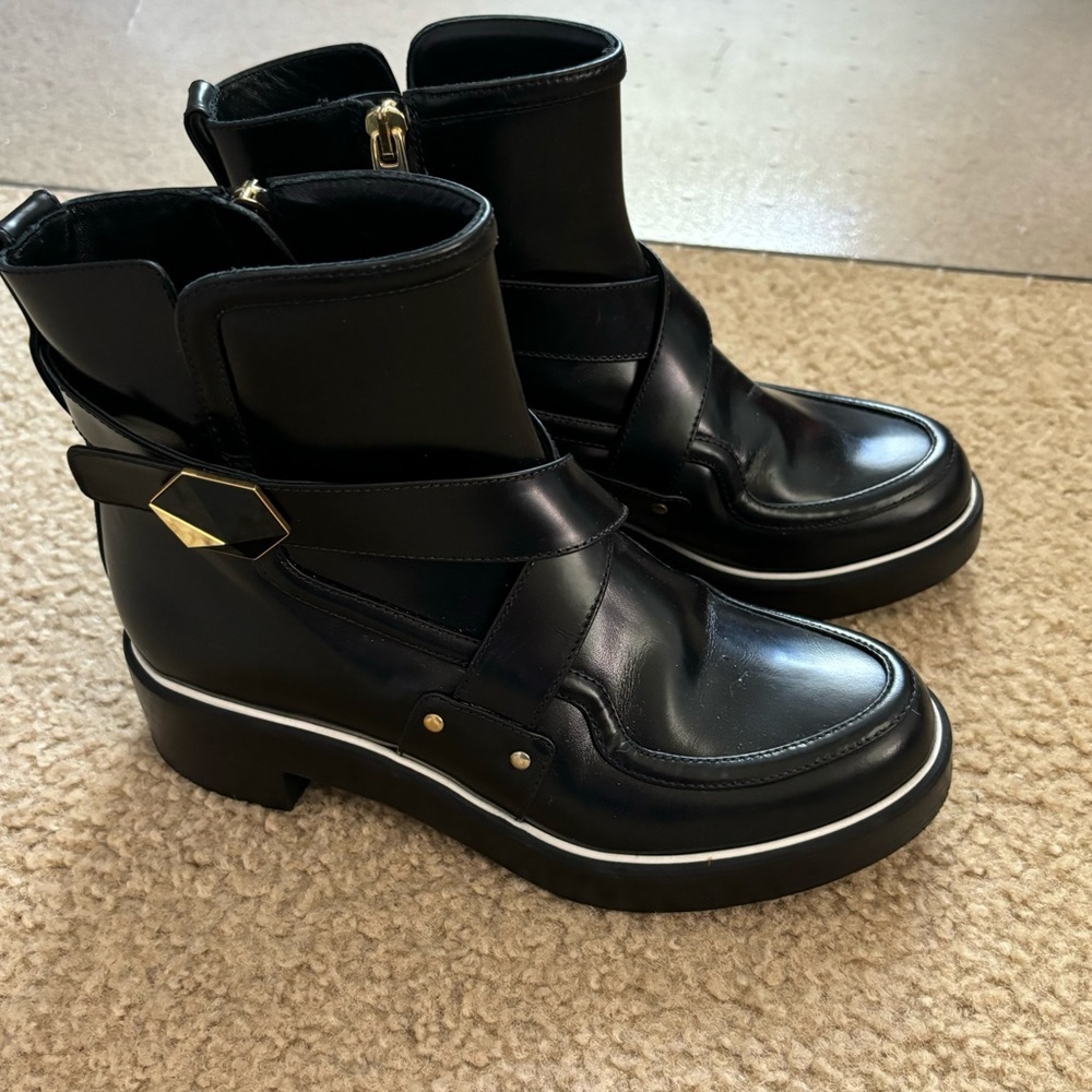 Nicholas Kirkwood Leather Ankle Boots Black size 35